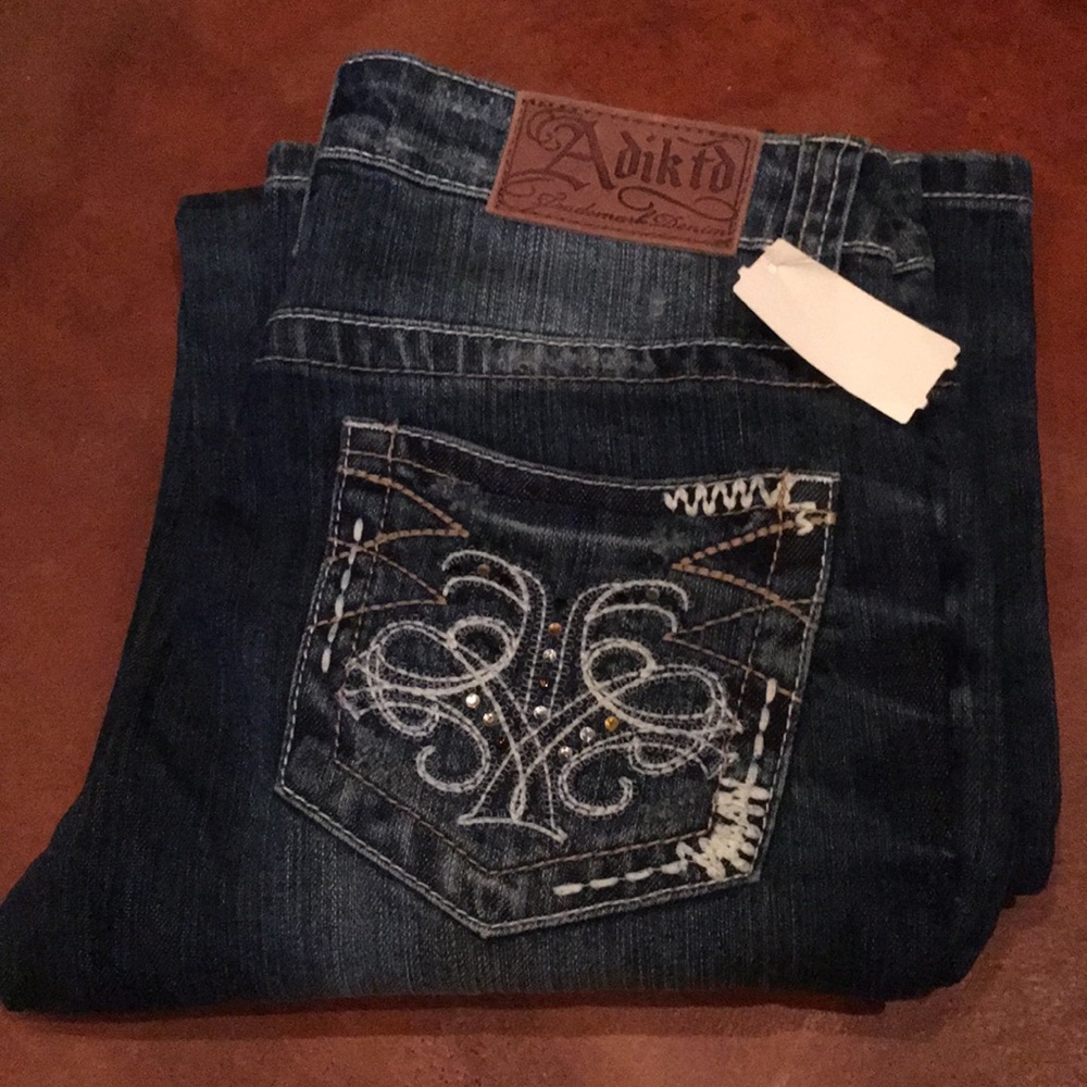 Dark wash boot cut jeans